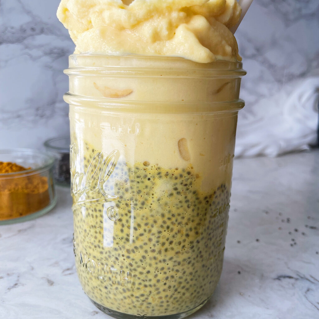 Mango pineapple smoothie with chia recipe cover photo