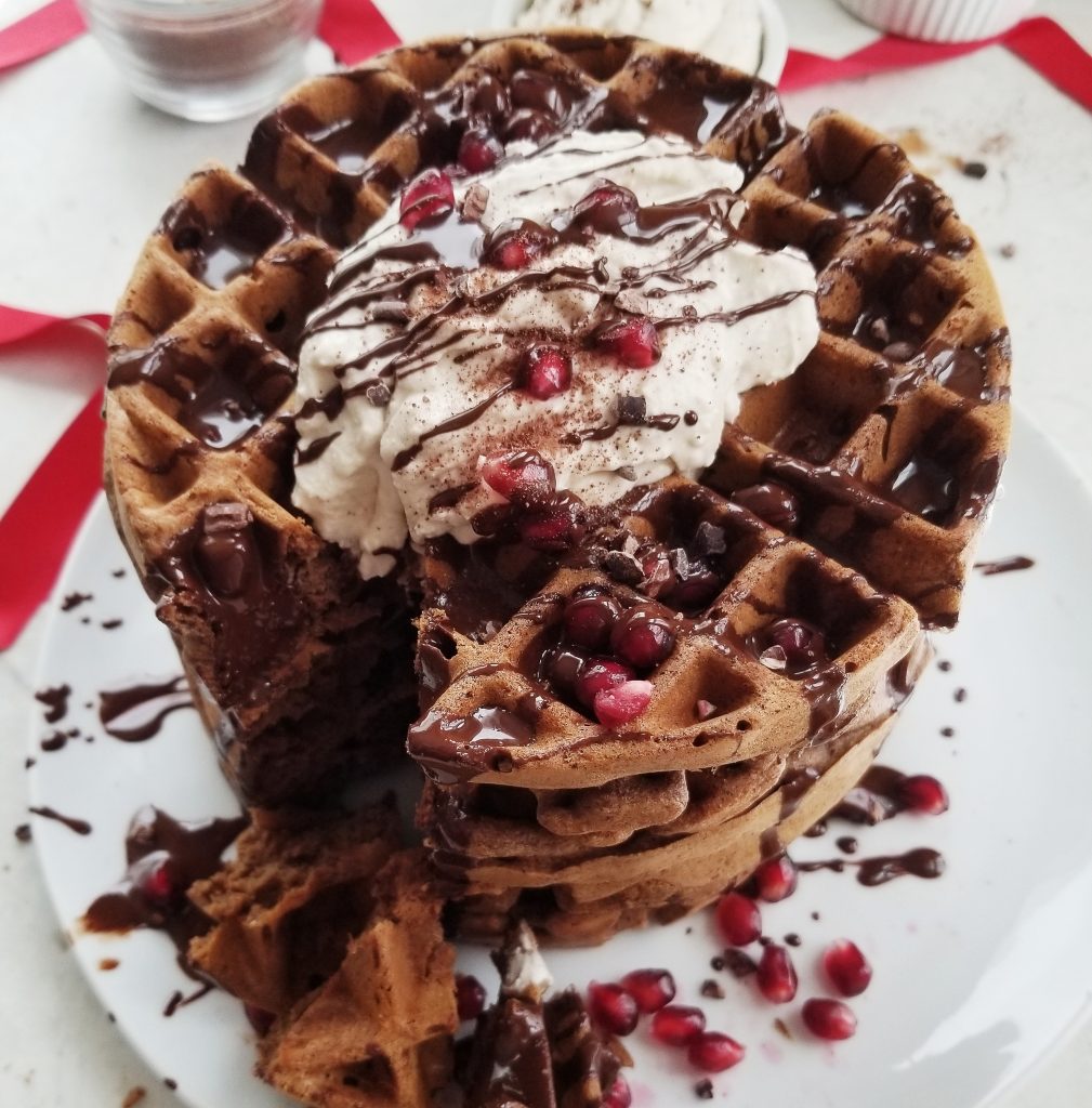 dark chocolate waffles