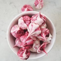 pink meringue cookies