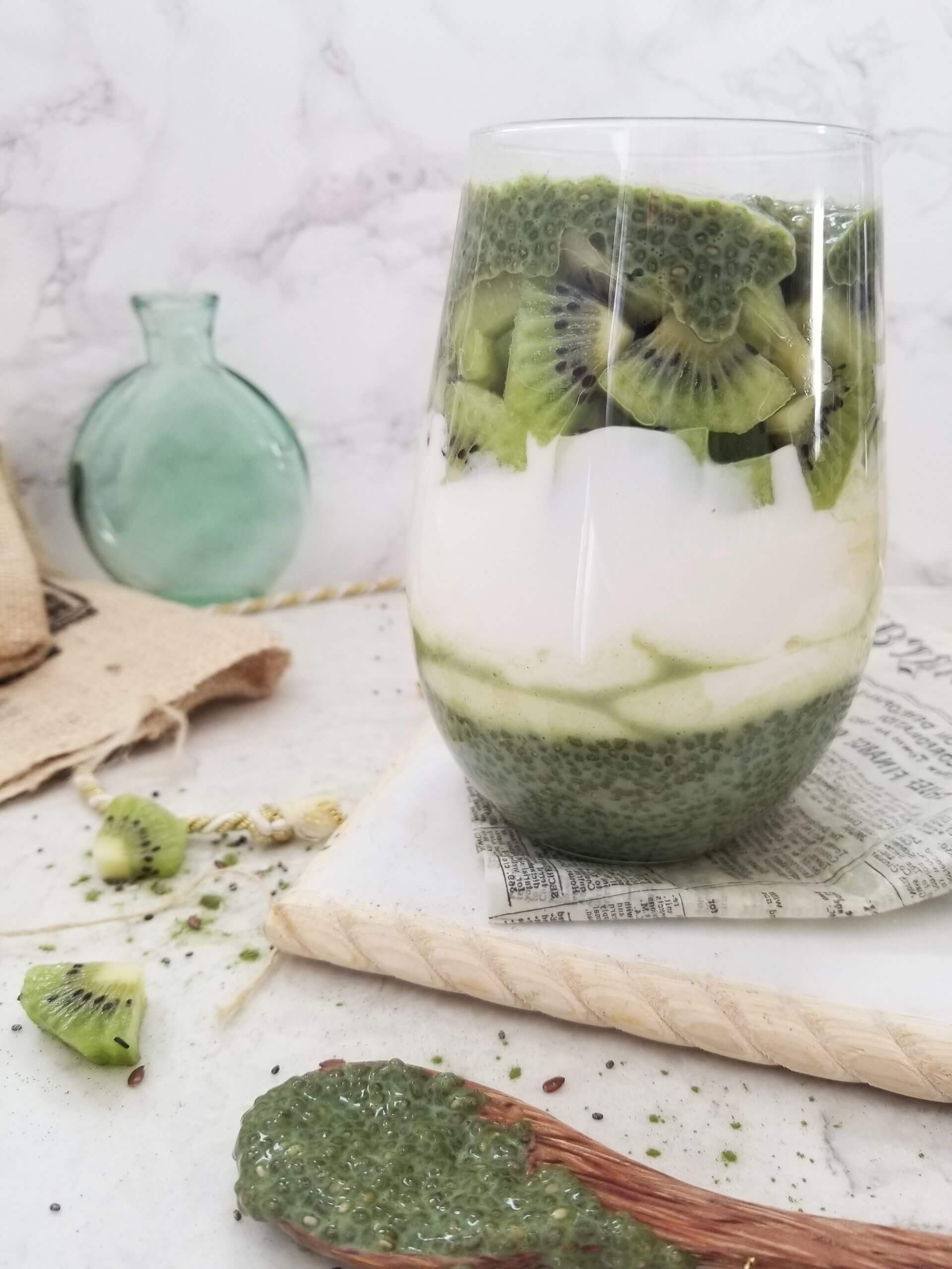 Matcha Chia Parfait Jar