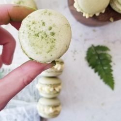 Matcha Macarons with Mango Buttercream