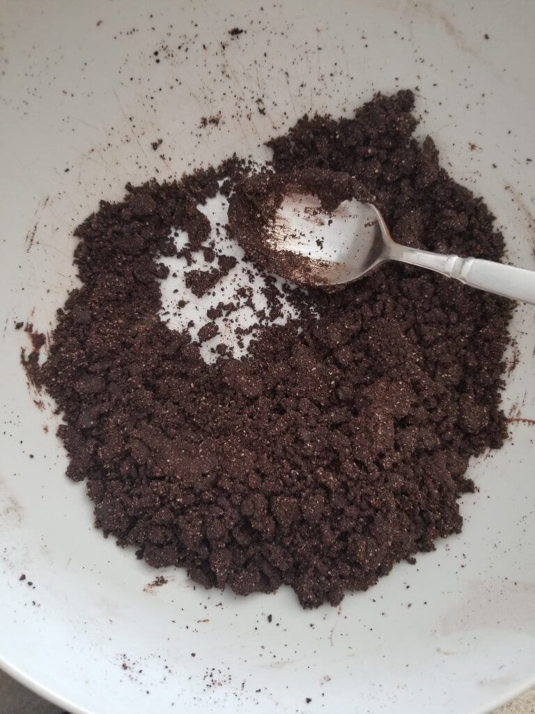 cacao crust in a bowl 