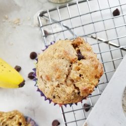 Banana Oat Muffins with Chocolate Chips
