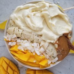 creamy pineapple banana smoothie bowl recipe