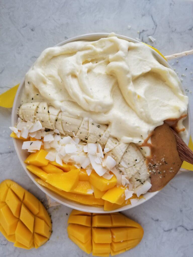 creamy pineapple banana smoothie bowl recipe