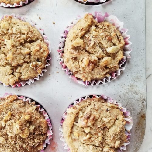 banana almond pulp muffins