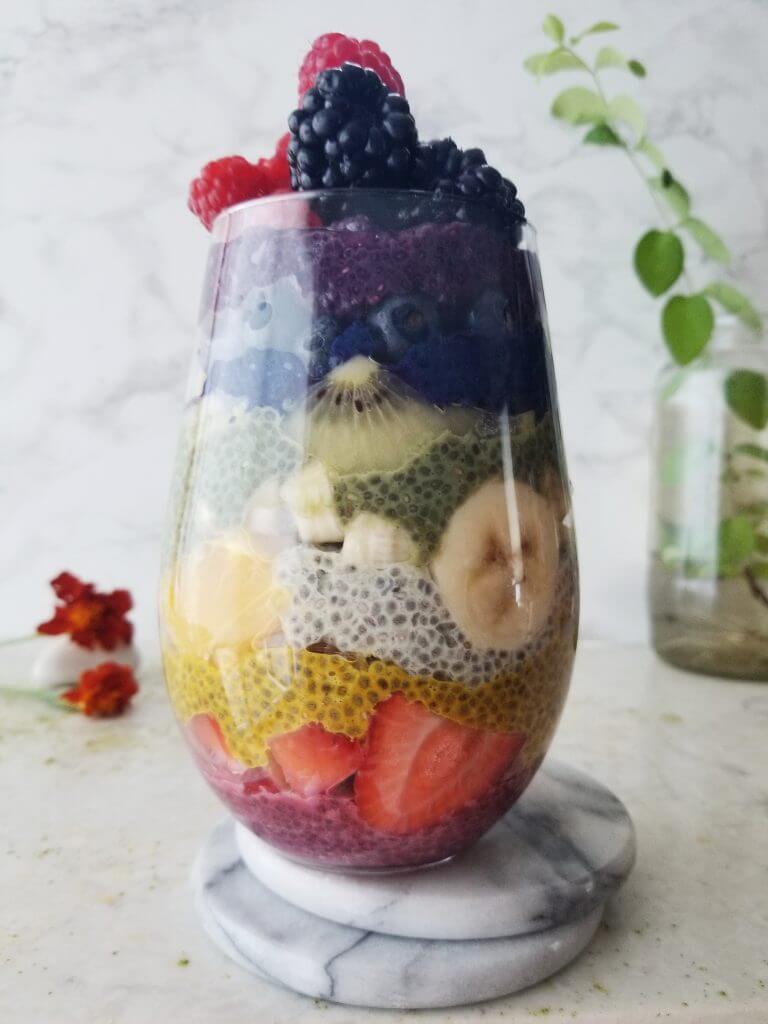 rainbow chia seed pudding