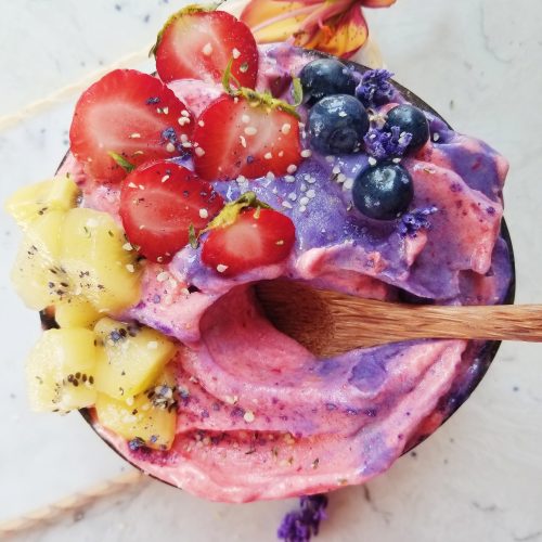 mermaid fruit smoothie bowl