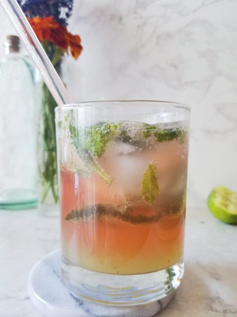 kombucha mojito mocktail