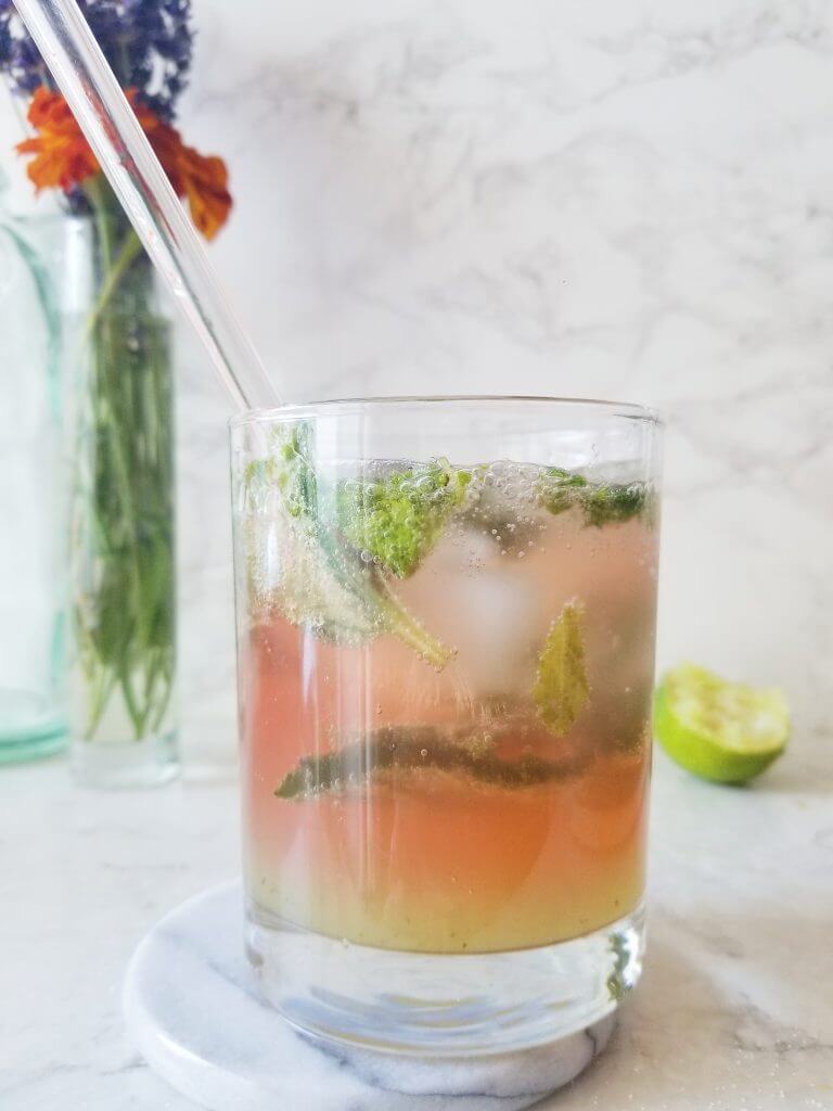 Kombucha Mojito Mocktail