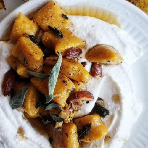 whole wheat pumpkin gnocchi