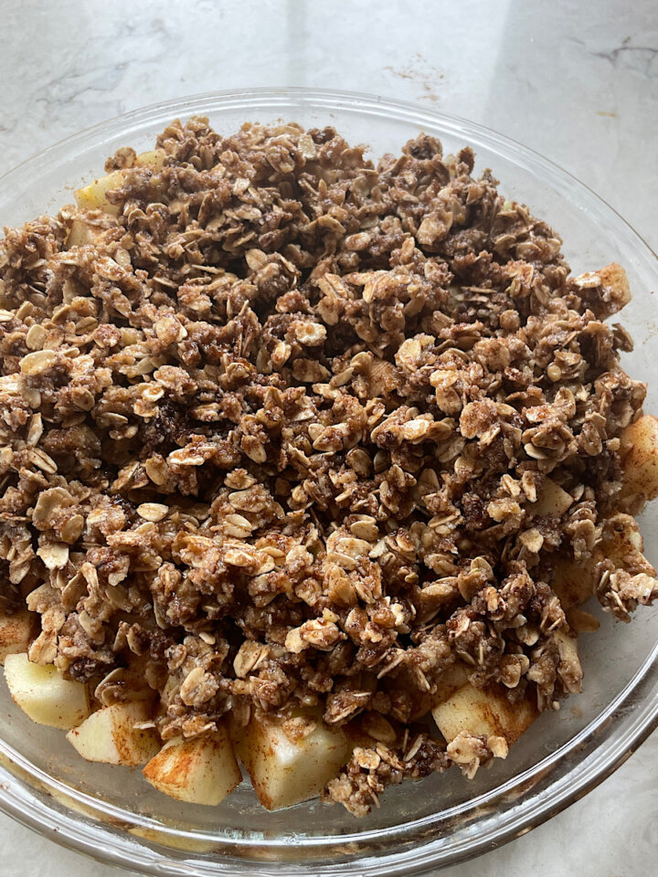 Healthy Apple Crisp with Oats and Almond Flour The Hint of Rosemary