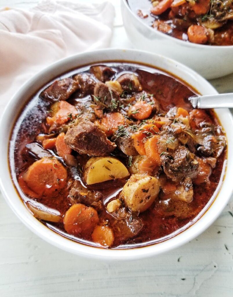 aged beef and vegetable stew