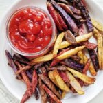 air fryer rainbow potato fries