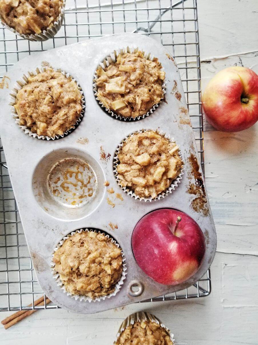 Apple Cinnamon Oatmeal Muffins Dairy Free The Hint of Rosemary