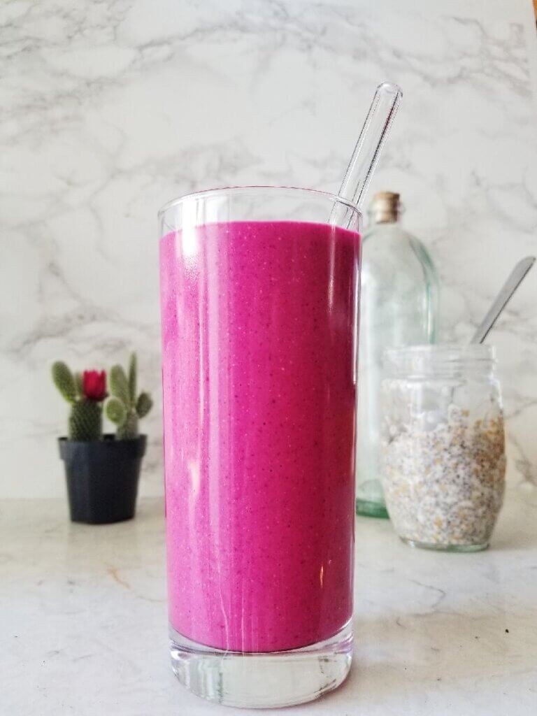 red smoothie with beets