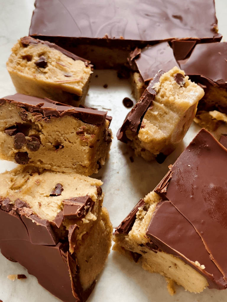 healthy easy dessert recipe healthy cookie dough bars no-bake