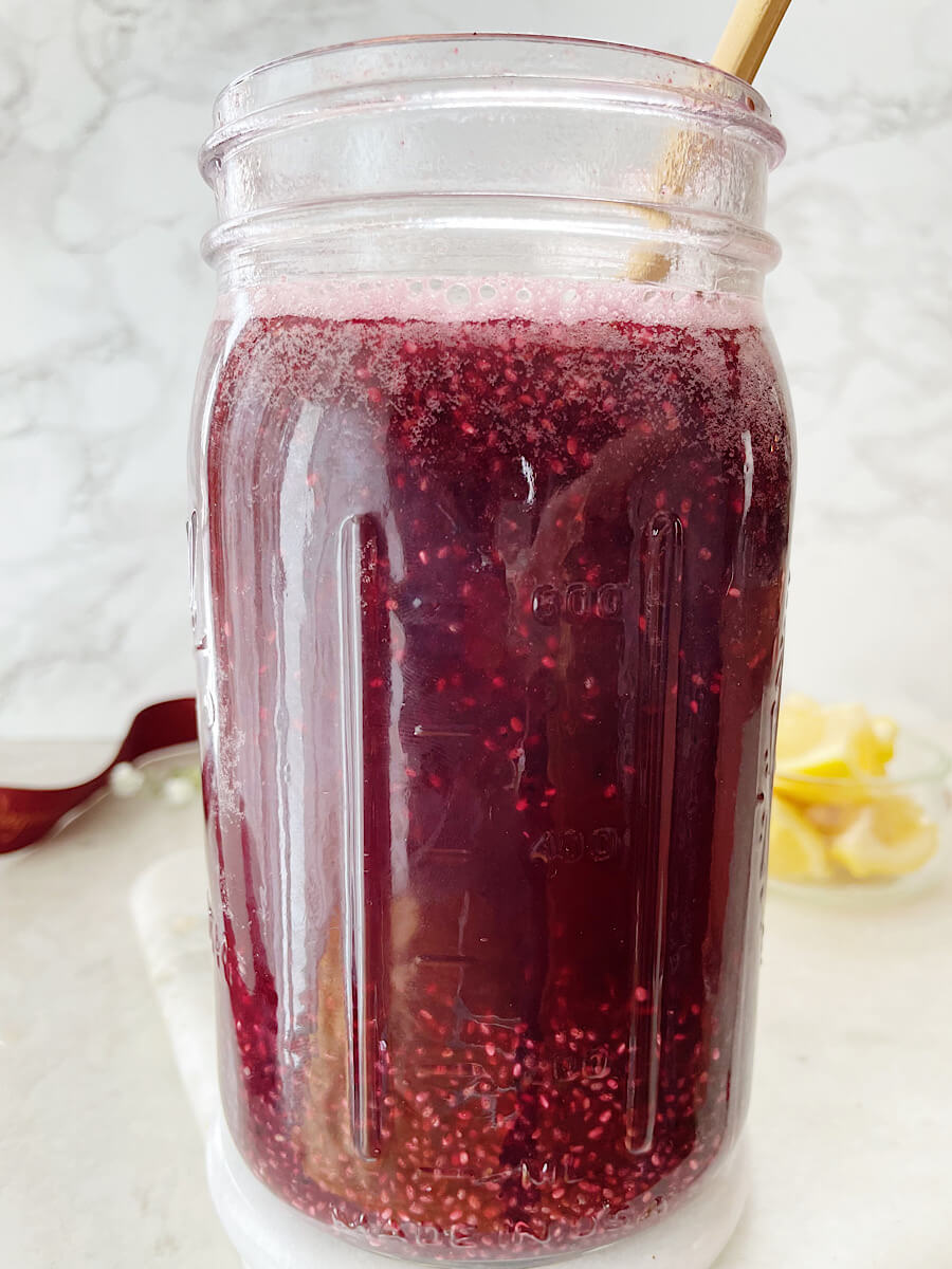 Pomegranate chia yogurt jar - Biotona