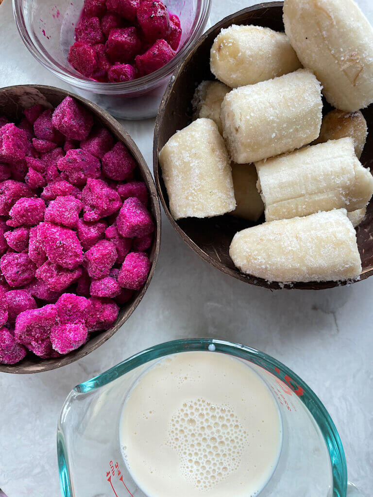 Pink Pitaya Smoothie Bowl Ingredients