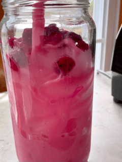 dunkin strawberry dragon fruit refresher with coconut milk