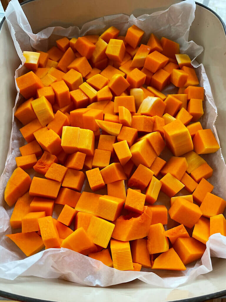 peeled and cubed butternut squash