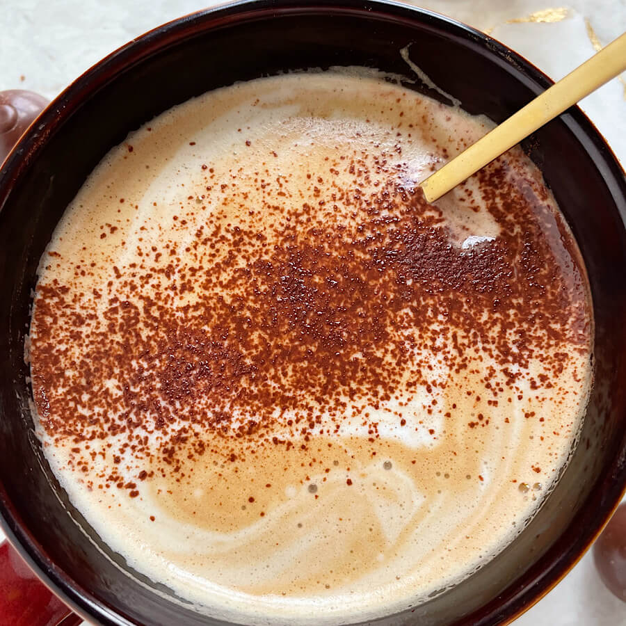 Dark chocolate latte recipe cover photo