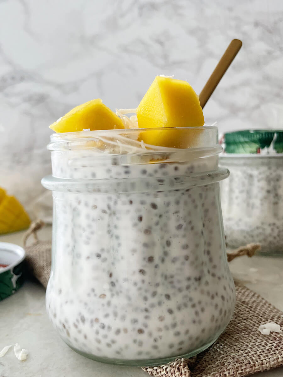 Nectarine and Blueberry Chia Pudding-The Almond Eater