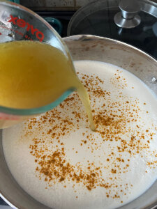 heating jameed soup for mansaf recipe