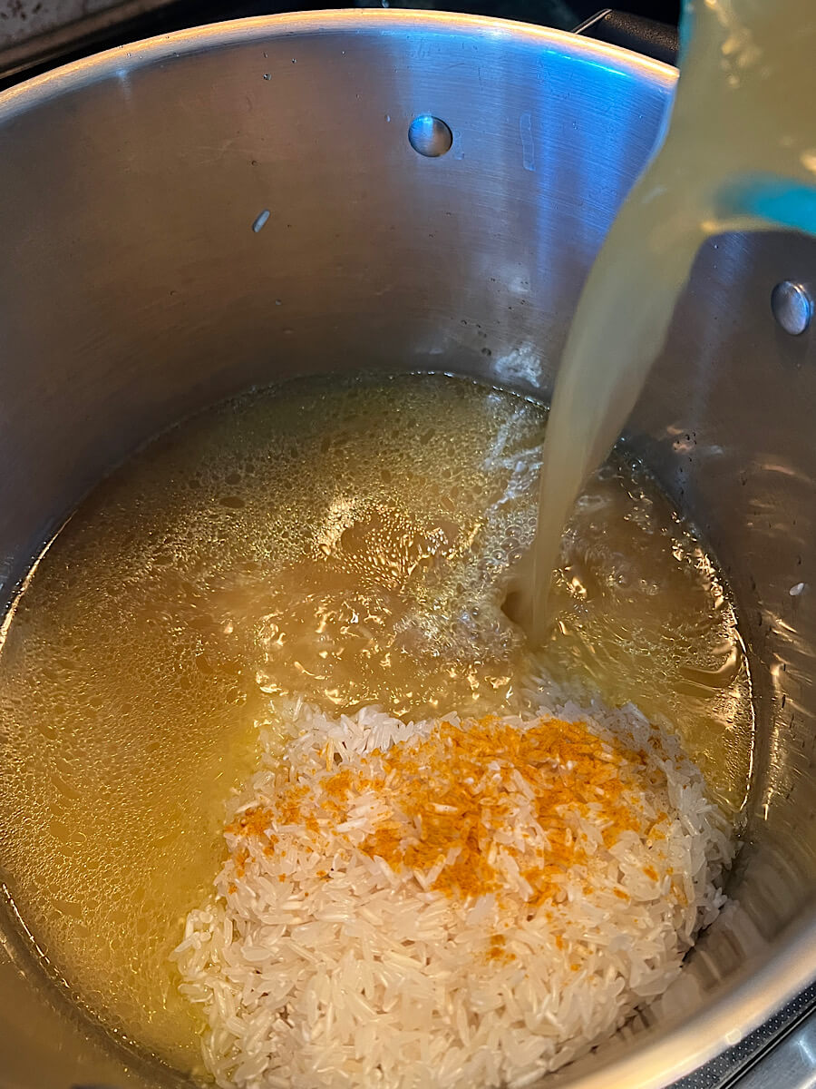 how to make rice for mansaf